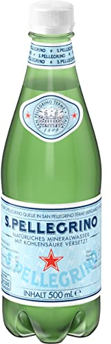 San Pellegrino Mineralwasser, Natürliches Sprudelwasser aus den Lombardischen Alpen, 24er Pack (à 4 x 6 x 500ml) PET Einweg-Flaschen