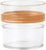 5x Waca Trinkglas BISTRO 230ml orange Pappbecher, Kaffeetasse