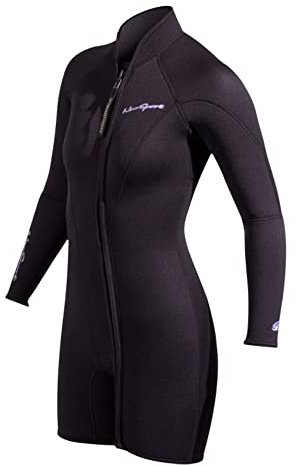 NeoSport Wetsuits Women's Premium Neoprene 3mm Step-In Jacket, Black, 8 - Diving, Snorkeling & Wakeboarding