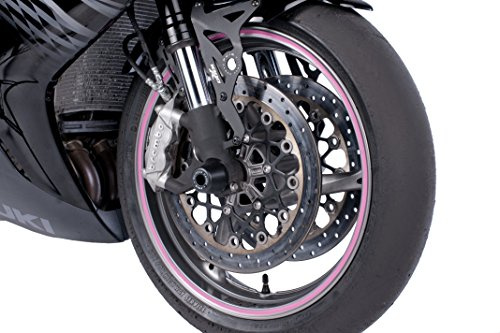 Puig 2568Q Tiras en Arco Adhesivas en PVC de Alta Resistencia con diseño Ancho y Acabado Duradero para personalización de Llantas, Rosa