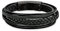 s.Oliver Herren Leder-Armband, Edelstahl IP schwarz