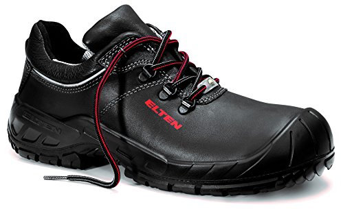 ELTEN Sicherheitsschuhe Renzo Low ESD S3, Damen und Herren, Leder, Stahlkappe, leicht, robust 39, Schwarz