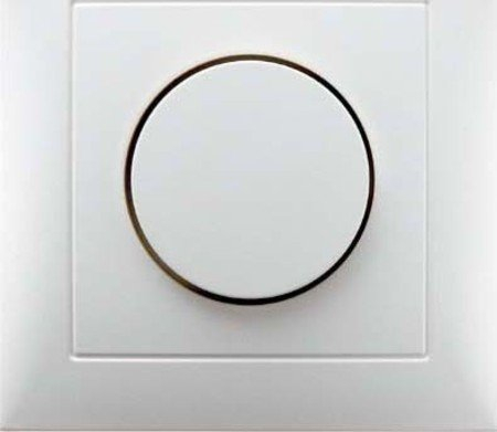 Hager S1 – Platte Monobloc Dimmer + Rahmen Glanz Weiß Polar