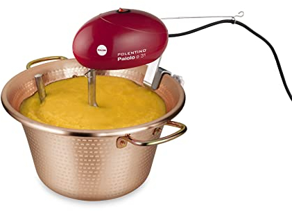 MACOM, Paiolo Polentino con miscelatore elettrico, Rame, Diametro 31 cm, 6.5 L di capacità, Just Kitchen 851