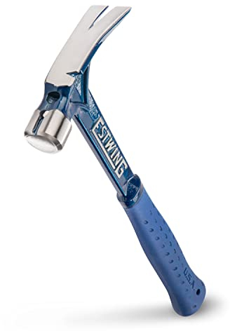 ESTWING Klauenhammer ULTRA, Vinylgriff Blau, gerade, Ø27mm 420g, glatte Bahn