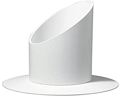 Rayher White Candle Holder for Baptism Candle and 1st Holy Communion Candle with a Diameter of 3cm, Candlestick Stand, metal, 2514002
