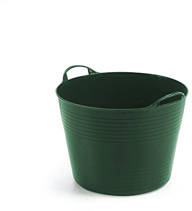 Kreher Mehrzweckkorb für 42 Liter mit Füllstandsanzeige, flexibel und strapazierfähig (Grün)