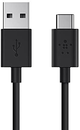 Belkin USB-IF Certified 2.0 USB-A to USB Type C (USB-C) Charge Cable, Black, 6 ft/1.8 m F2CU032bt06-BLK