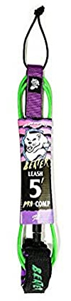 Catch Surf Beater Pro Comp 5' Leash, Green/Purple, One Size