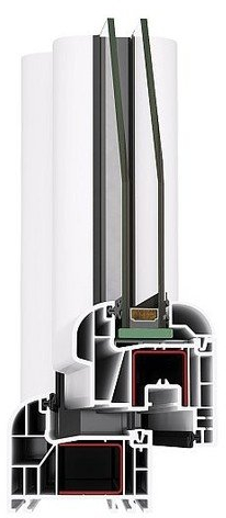 Kunststofffenster Avantgarde 7000 - Weiß - 5-Kammer Fenster - 1165 x 1135