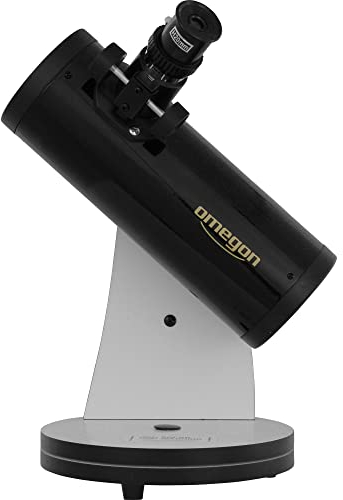 Omegon Dobson Teleskop N 76/300 DOB | Kompaktes Tisch-Dobson Teleskop | 76mm Öffnung | 75-fache Vergrößerung | Komplettset mit viel Zubehör | Spaß für die ganze Familie