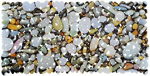 Brandsseller Alfombrilla Antideslizante para bañera 70x36 cm – Fabricada en PVC con ventosas, Lavable, antibacteriana y Resistente al Moho – Esterilla de baño Antideslizante - Diseño de Piedras