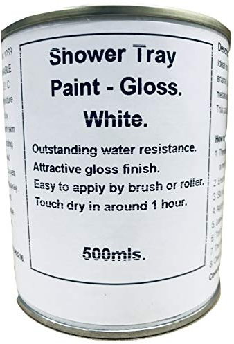 Fascinating Finishes Ltd 1 x 500ml Gloss White Shower Tray & Bath Base Paint