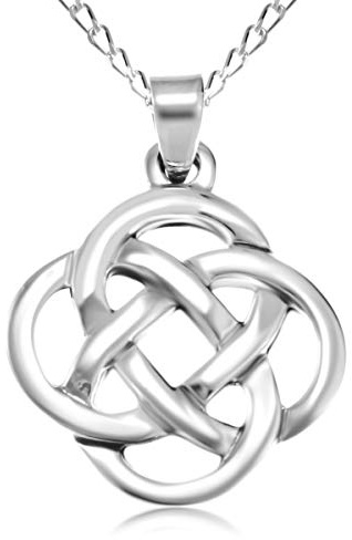 Alexander Castle Solid 925 Sterling Silver Celtic Knot Celtic Pendant Necklace for Women - Celtic Jewellery with 18 Chain & Jewellery Gift Box - 16mm