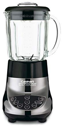 Cuisinart BFP-703BCP1 Smart Power Duet Blender & Food Processor, 500-Watt Motor, 48-Oz Glass Jar, 3-Cup Processor, 7-Speed Ice Crush, Stainless Steel Blades, Brushed Chrome, BPA-Free, 120V