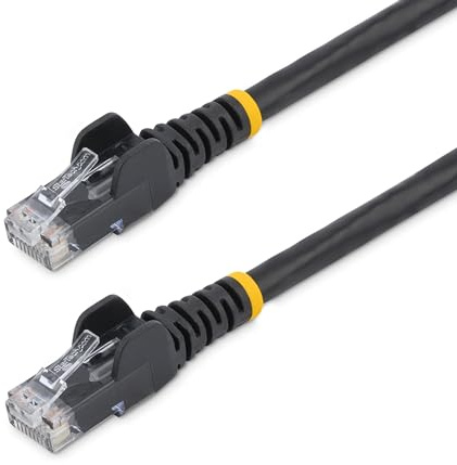 StarTech 10ft CAT6 Ethernet Cable - Black CAT 6 Gigabit Ethernet Wire -250Mhz 100W PoE RJ45 UTP Network Patch Cord Snagless with Strain Relief (N6PATCH10BK)