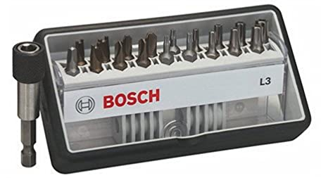 Bosch 2 607 002 569 - Set de 18+1 puntas de atornillar Robust Line, L extraduras - 25 mm, 18+1tlg. (pack de 19)