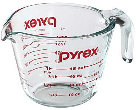 Pyrex 6001074 885107797882 Measuring Cup, 8 oz., Crear