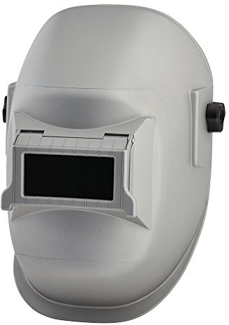 Sellstrom Lightweight, Super Tuff Nylon Shell and Rachet Headgear, Welding Helmet with 4-1/4 x 2 Sel-Snap Lift Front, Tough Thermoplastic Resin, Certified Frustration Free, Silver Coated, S29411