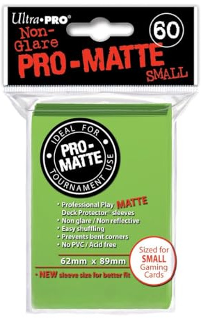 Ultra PRO PRO-Matte Kartenhüllen – Small Size – Grün – 60 Sleeves für kleine Karten (62 x 89 mm) – Mattierte Hüllen für TCG wie Yu-Gi-Oh! & Vanguard – Nicht passend für Standardkarten