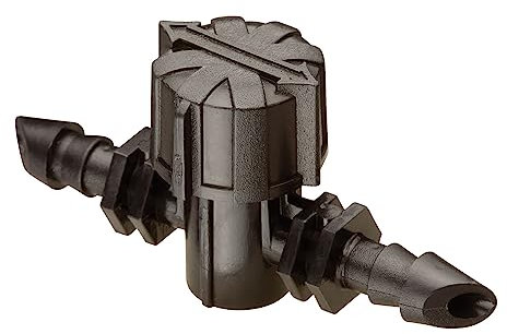 Rain Bird BVAL25-2S Tropfbewässerung, universelles 6,35 mm Widerhakenventil, 6,35 mm Schlauch, 2 Stück, Schwarz