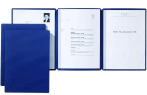 Pagna 10 x Bewerbungsmappe Straight 3-teilig blau