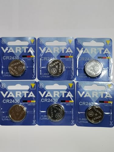 '6 stycken Varta knappceller litiumElectronics, CR2430, 3,0 volt 1 st. i blisterförpackning