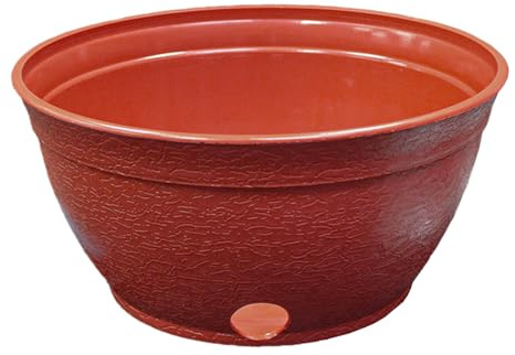 EMSCO Expandable Hose Hider – Expandable Hose Storage Pot – Rustic Terra Cotta