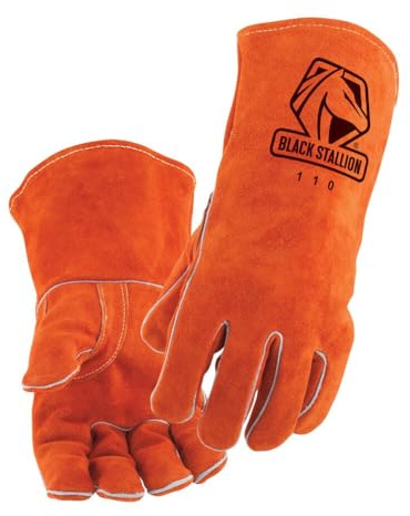 110L Large Black Stallion Stick Welding Gloves