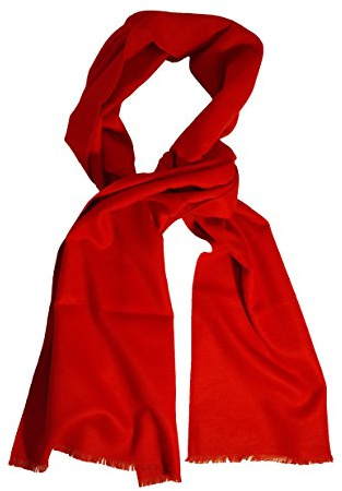 Posh Gear Hombre bufanda de Seda Setaforte, rojo 100% Seda