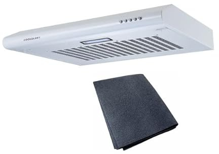 Cookology 60cm Wall Visor Cooker Hood - Extractor Fan - Filters - White
