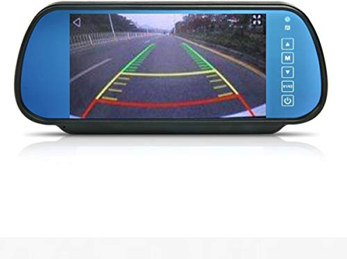 Cocar 7 Zoll Auto PKW Rückspiegel Display Monitor LCD TFT Einparkhilfe Bildschirm 800x480 für Rückfahrsystem Rückfahrkamera Frontkamera DVD Media Player 2 RCA Cinch Kanal