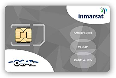 Inmarsat IsatPhone Prepaid SIM Card with 250 Units (167 Minutes)
