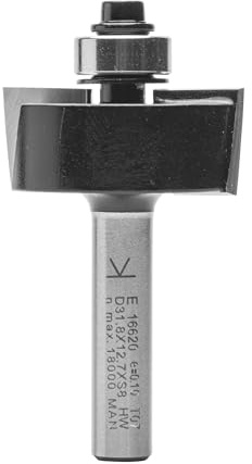 ENT 16620 Fresa a candela carburo, Gambo (S) 8 mm, diametro (D) 31,8 mm, NL 12,7 mm, T 9,5°, SL 32 mm, con cuscinetto a sfere
