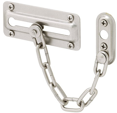 Prime-Line U 10386 Door Guard with Steel Chain, Satin Nickel (Single Pack)