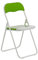 Harbour Housewares Padded Folding Chair - Green - Pack of 1 - Easy Store Metal Frame Foldable Desk Chair for Office, Dining, Kitchen