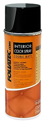 Foliatec Interior Color Spray Farbspray für Kunststoffe, Kunstleder und Leder, cognac matt, 400 ml