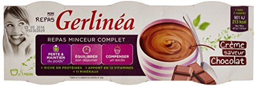 Gerlinea Mon Repas Crème au chocolat 3 x 210 g - Lot de 4