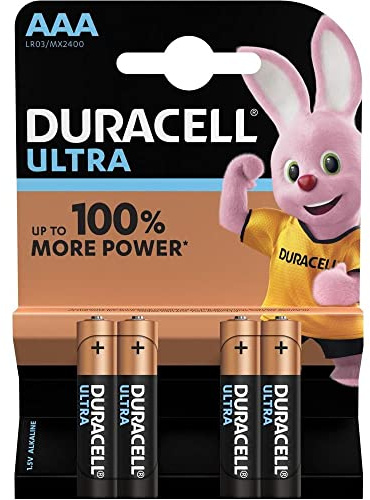 Duracell Ultra Power Set de 4 Piles Alcalines Type AAA