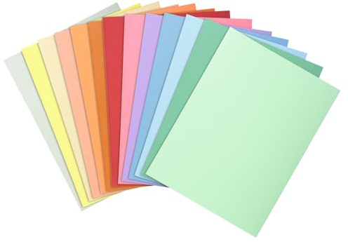 Exacompta - Réf. 330000E - Paquet 100 chemises rigides SUPER 210 g/m2 aux couleurs pastel - chemises certifiées PEFC™ - dimensions 24 x 32cm pour format A4 - 10 couleurs assorties