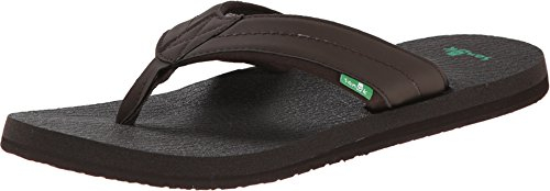 Sanuk Herren Beer Cozy 2 Flipflop, Dunkelbraun, 44 EU