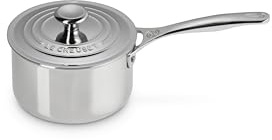 Le Creuset Signature Stainless Steel Saucepan with Lid, 3-Ply, Ø 16 cm, 1.9 L