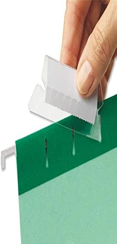 Esselte Pendaflex 94613 - Etiquetas para carpetas para colgar (5 x 5 cm, 100 unidades), color blanco