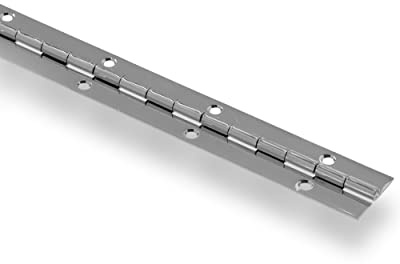 The Hillman Group 852777 72 x 2 Continuous Hinge- Surface Mount - Fixed Pin - Nickel Plated 1-Pack