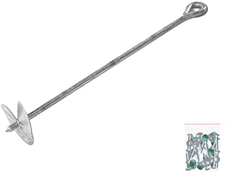 Wickey QuickLock Set d'ancrage au Sol, 12 pièces, Ancrage en Acier pour Jeux, balançoires & toboggans, Longueur 50 cm, Robuste & résistant aux intempéries, Montage Facile
