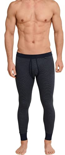 Schiesser Herren Lange Unterhose Mit Eingriff - Feinripp Retroshorts, Dunkelblau_154800, XL EU