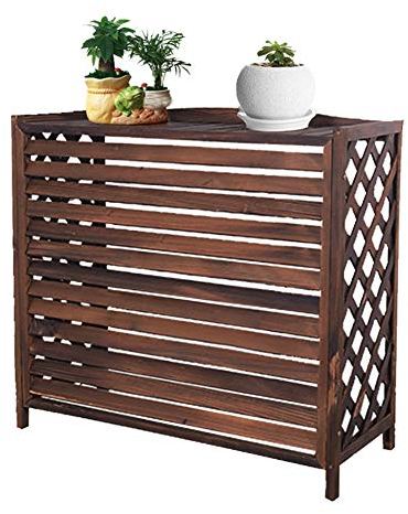 WUK Supporto per Piante da Balcone per Esterni Supporto per vasi da Fiori in Legno per Giardino Portico Copertura per condizionatore d'Aria Nascosta Supporto per Fiori Piantare Scaffale da Tavolo