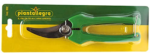 Piantallegra - Forbici da frutto Lux per Vendemmia, Lama di Acciaio forgiato e Impugnatura Rivestita di ABS, Ideale per UVA e Frutta