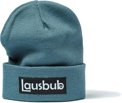 minifan Kinder Mütze: Lausbub - Kinder-Strickmütze für Jungen Wintermütze für Jungen Beanie Junge (Airforce Blue)