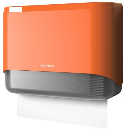 interhasa! Distributore di asciugamani di carta commerciale da parete, porta asciugamani di carta di grande capacità per 200 asciugamani piegati multipli o semplici/piegati a C, dispenser di carta da